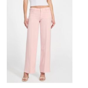 Guess Blush Relaxed Mid-Rise palazzo pants